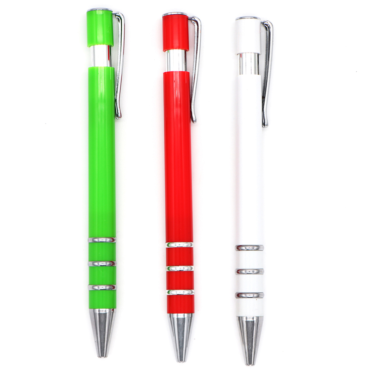 China customized advertising gift push plastic ballpoint pen factory